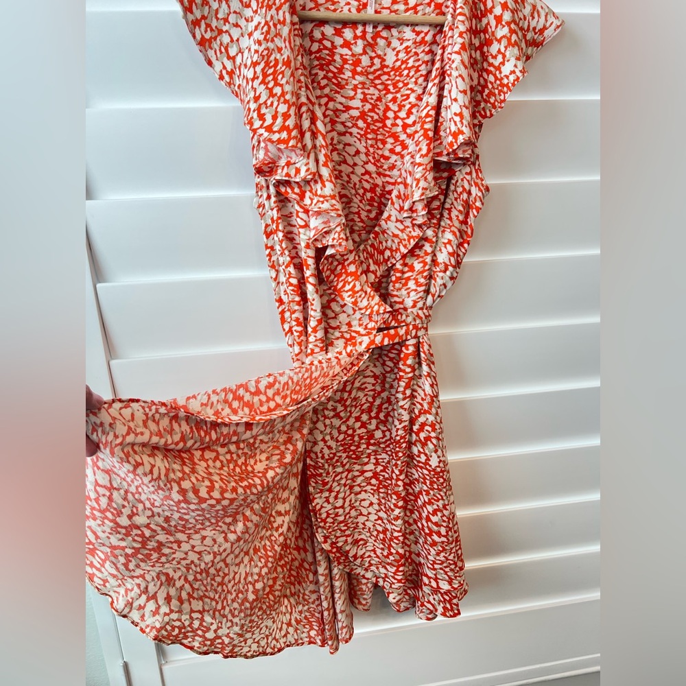 Free People Orange and White Midi Dress - Picture 6 of 9